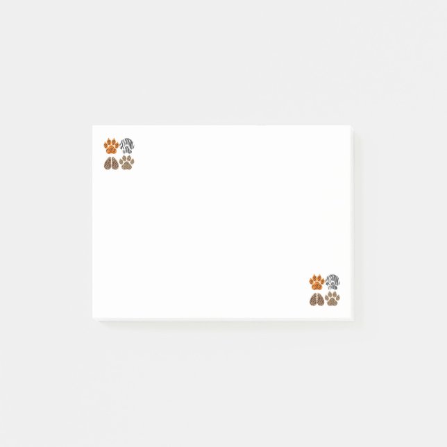 Cute Animals Animal Print Design Adorable Wildlife Post-it Notes (Front)