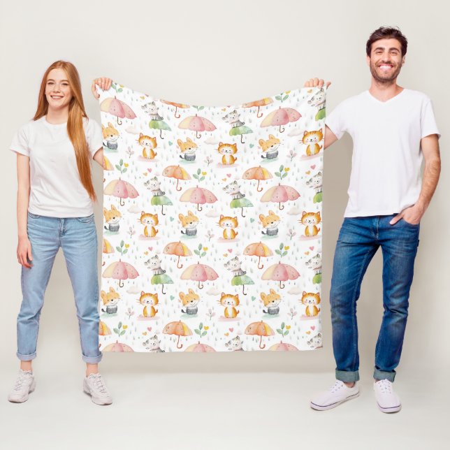 Cute Animals baby gift  Fleece Blanket (In Situ)