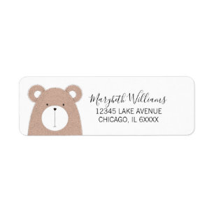 Cute Animals Baby Shower Address Labels   Tiger