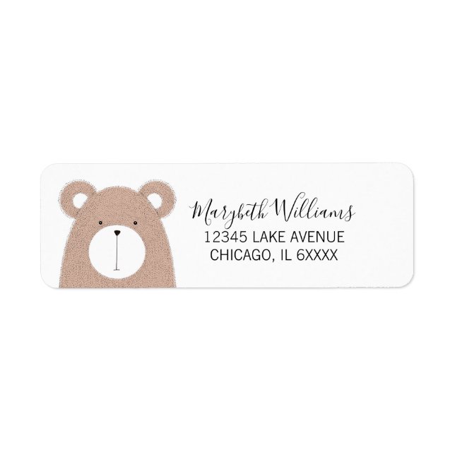 Cute Animals Baby Shower Address Labels | Tiger (Front)