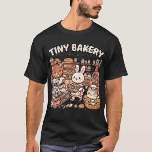 Cute animals baking cupcakes and bread  T-Shirt