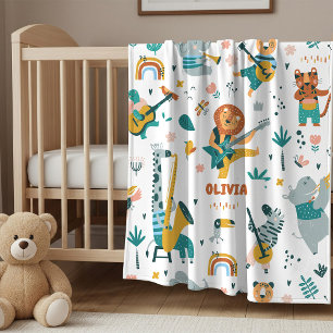 Cute Animals Bend Fleece Blanket