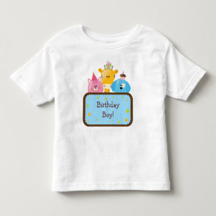 Cute Animals Birthday Boy Customisable Toddler T-Shirt