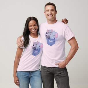 Cute animals blue colour design T-Shirt