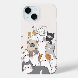 cute animals iPhone 15 case