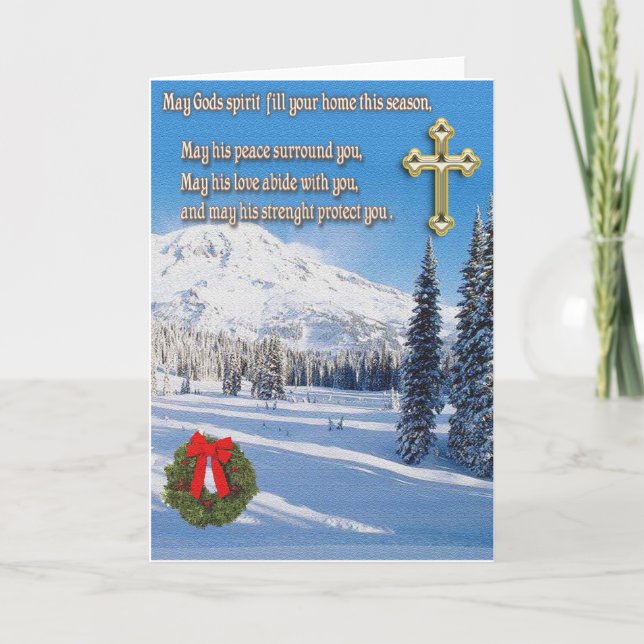 Cute Animals christimas Holiday Card (Front)