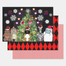 CUTE ANIMALS CHRISTMAS TREE CHRISTMAS WRAPPING