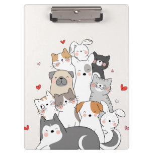 Cute animals  clipboard