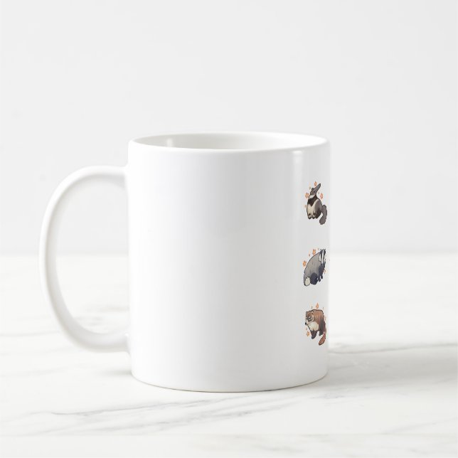 Cute animals Delight � Cute Animal Art Coffee Mug (Left)