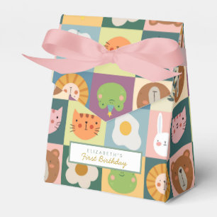 Cute Animals First Birthday Favour Box