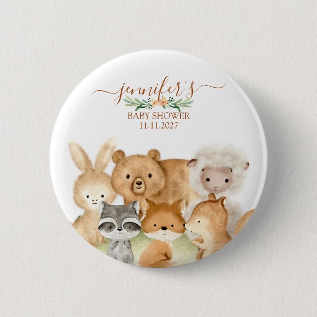 Cute Animals Forest Woodland 6 Cm Round Badge (Front)