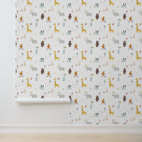 Cute Animals Giraffe Bear Elephant Kids Nursery