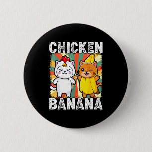 Cute Animals In Chicken And Banana Costumes Kawaii 6 Cm Round Badge