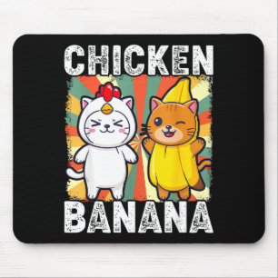 Cute Animals In Chicken And Banana Costumes Kawaii Mouse Mat