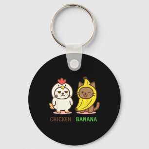 Cute Animals In Chicken And Nana Costumes Kawaii _ Key Ring