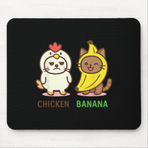 Cute Animals In Chicken And Nana Costumes Kawaii _ Mouse Mat