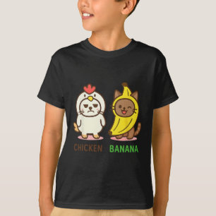 Cute Animals In Chicken And Nana Costumes Kawaii _ T-Shirt