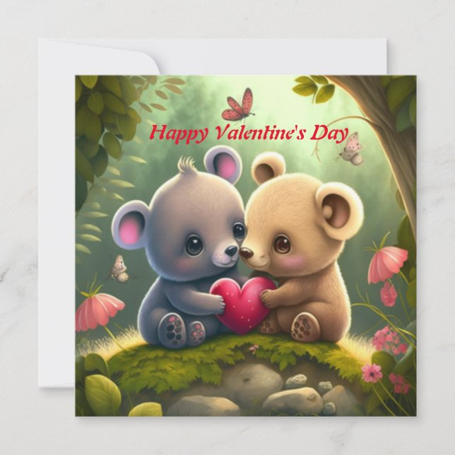 Cute animals in love     card (Front)