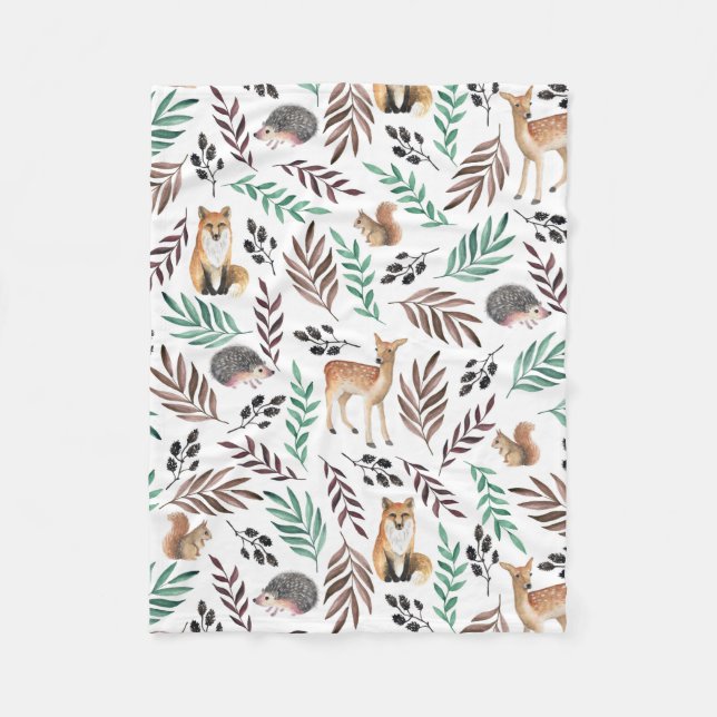 Cute Animals Kid's Room Decor Fleece Blanket (Front)