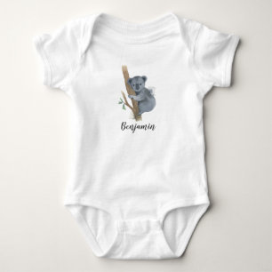 Cute Animals Koala Personalised  Baby Bodysuit
