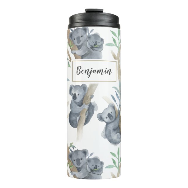 Cute Animals Koala Personalised Baby Thermal Tumbler (Front)