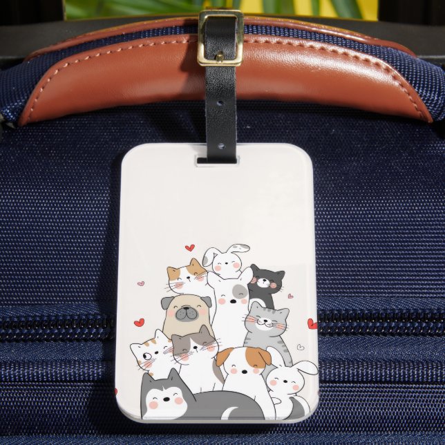 Cute animals  luggage tag (Front Insitu 2)