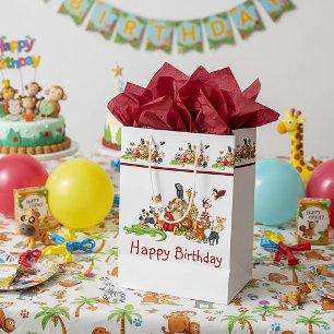 Cute animals medium gift bag