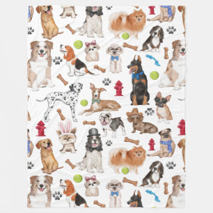 Cute Animals Pattern Fleece Blanket