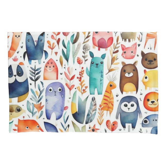 Cute animals pillowcase (Front)