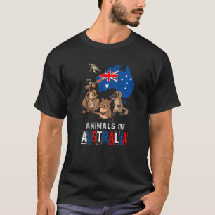 Cute Animals Platypus Quokka Sugar Glider Kangaroo T-Shirt