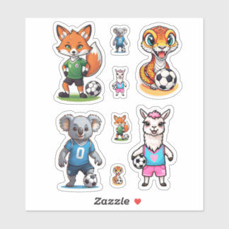 Cute Animals Playing Soccer Collection 