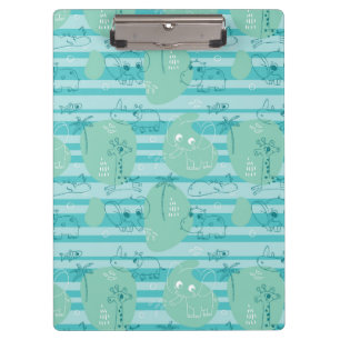 Cute animals playing with water 1 clipboard