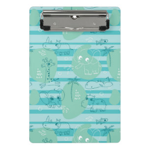 Cute animals playing with water 1 mini clipboard