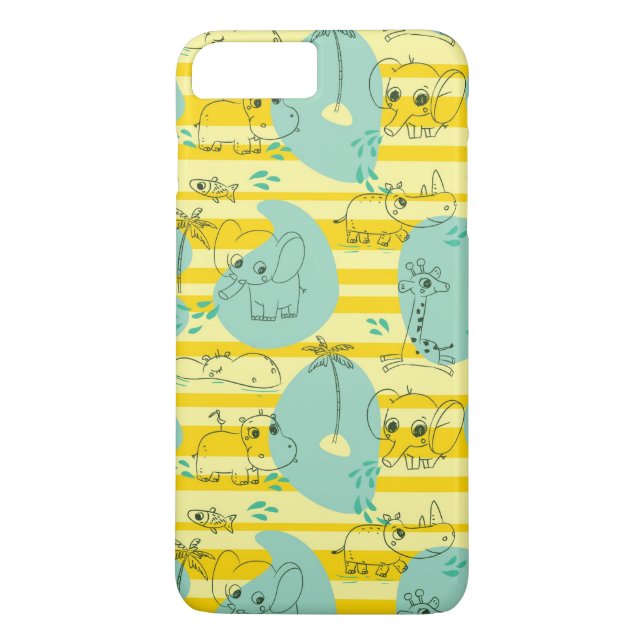 Cute animals playing with water 2 Case-Mate iPhone case (Back)