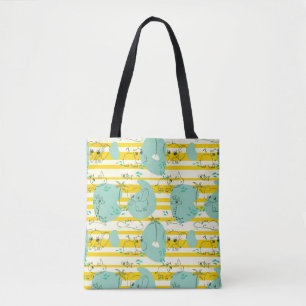 Cute animals playing with water 2 tote bag