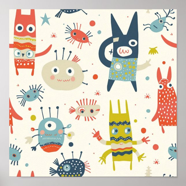 Cute Animals Poster (Front)