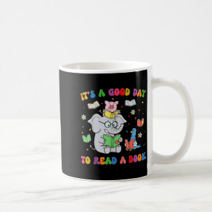 Cute animals read book teachers students kids book coffee mug
