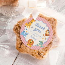 Cute Animals Safari Girl 1st Birthday