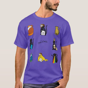 Cute Animals Sticker Pack Funny Kitty Cats T-Shirt