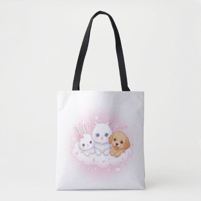 Cute animals  tote bag (Front)