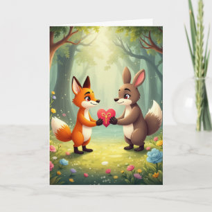 Cute Animals Valentine's Day Card