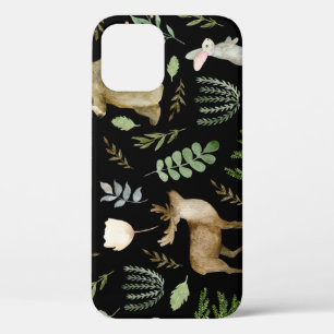 Cute Animals: Watercolor Hand Drawn. iPhone 12 Case