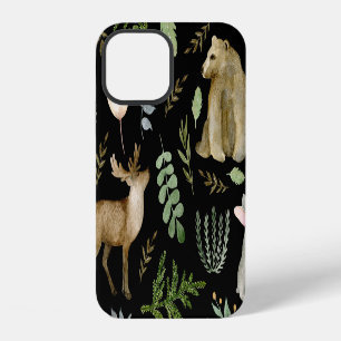 Cute Animals: Watercolor Hand Drawn. iPhone 12 Case