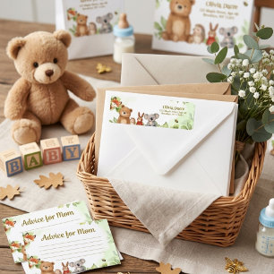 Cute Animals Watercolor Woodland Baby Shower