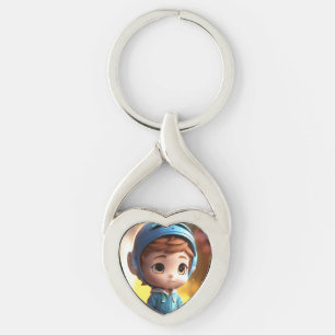 "Cute Animated Boy Keychain "