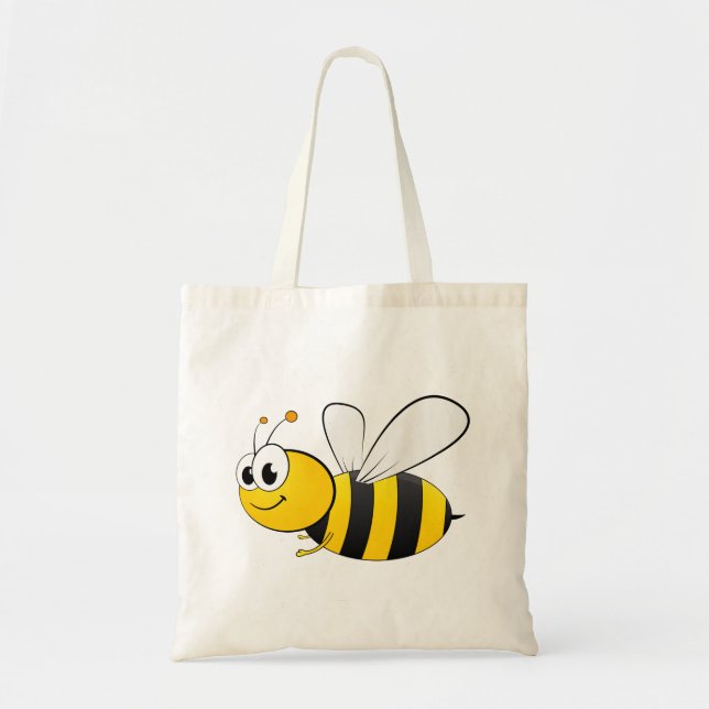 Cute animated Bumble Bee Tote Bag (Front)