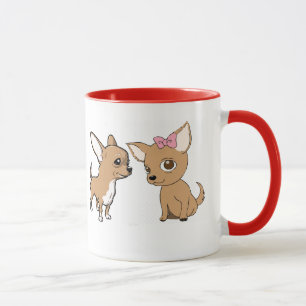 Cute animated Chihuahuas background Mug