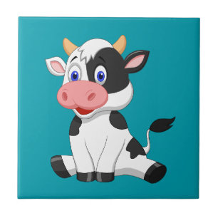 Cute animated Cow Tile