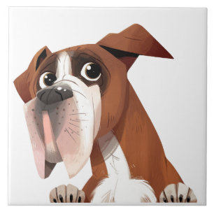 Cute animated Dog Ceramic Tile