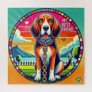 Cute Animated Dog Jigsaw Puzzle